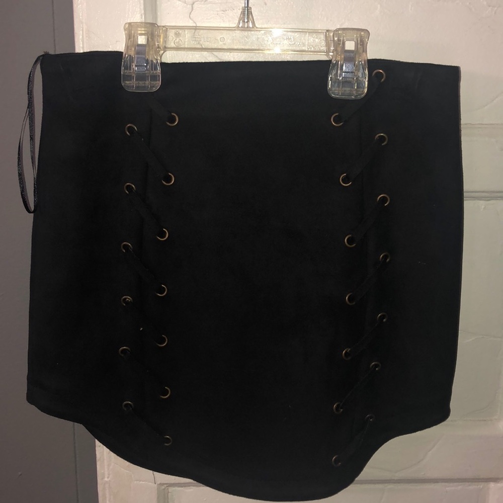 Rumor Boutique Black Suede Skirt